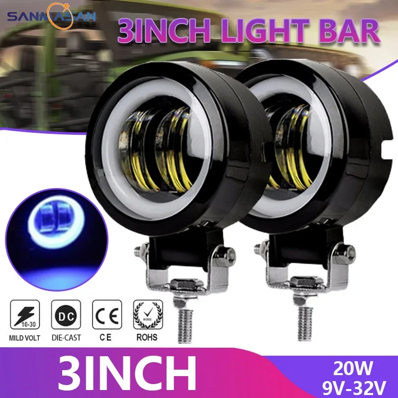 Универсальный автомобильный мотоциклетный светодиодный рабочий фонарь 20 Вт