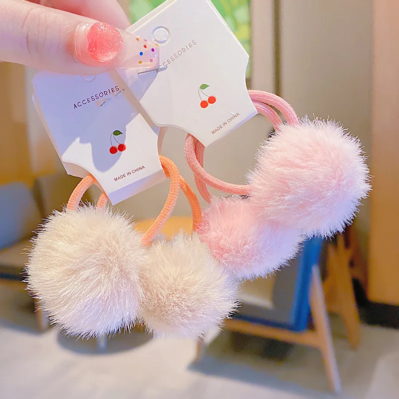 

Hair Bands for Girls Furry Accessories Elastic Bands Elastici Capelli Bambina Kids Haarband Tie Rubber Elastique Ponytail Dulces