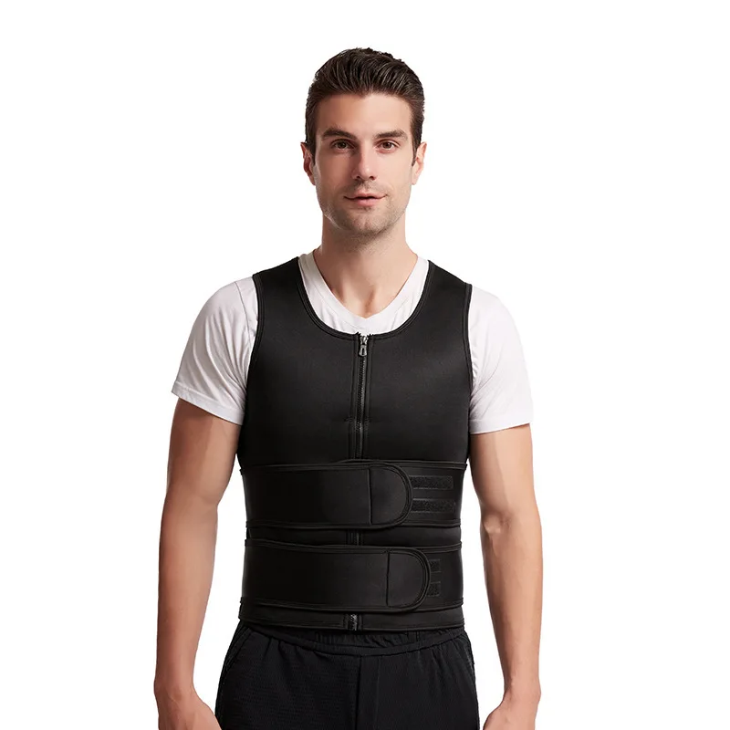 Men's Sports Shaper Wear Neoprene Sweating Sculpting Sauna Vest Abdomen Double Elasticity Fitness Trainer Belt Slimming