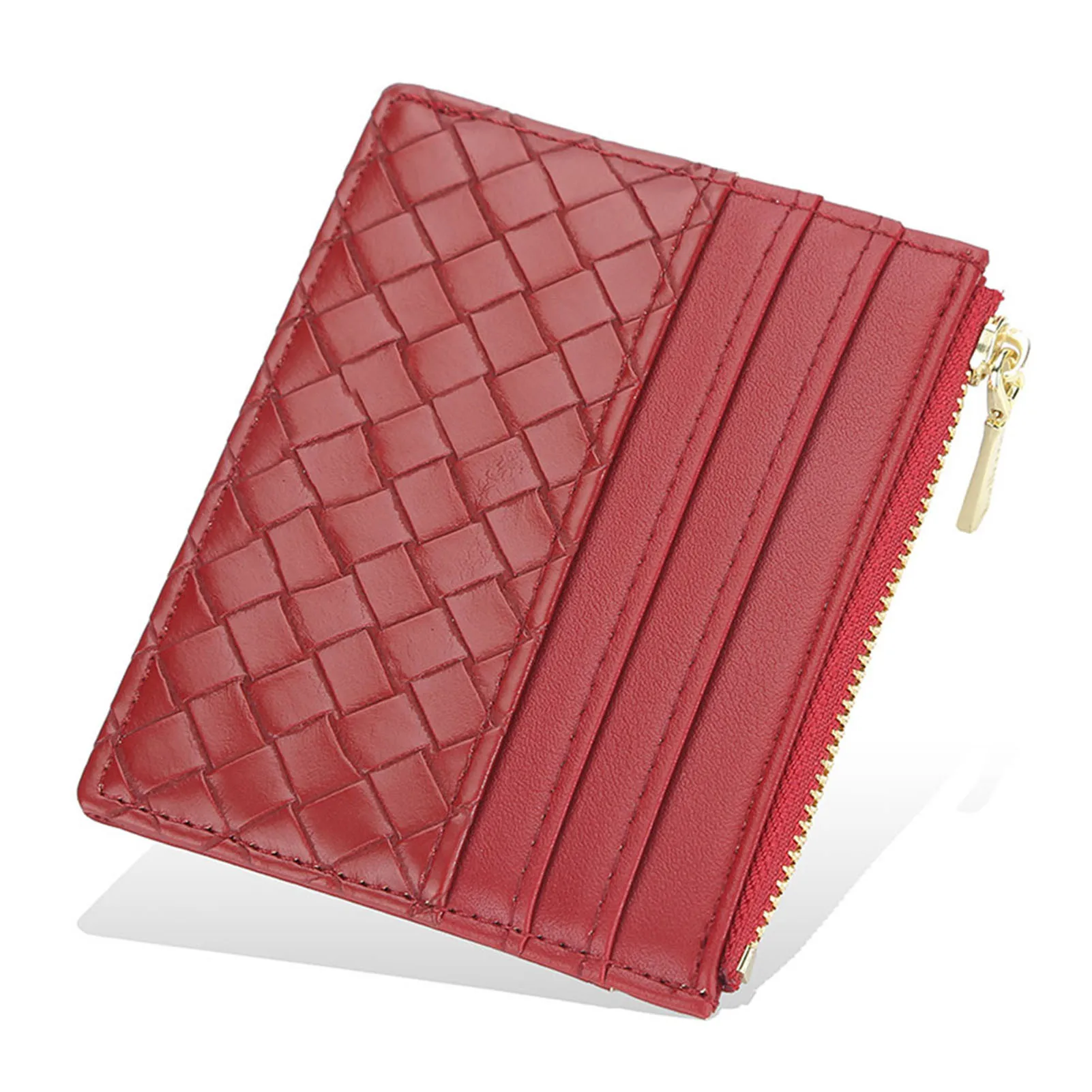 

Cüzdan 2022 Thin Section Leather Card Holder Multi-Layer Design For Daily Life Elegant Slim Zipper Wallet Women Envio Gratis
