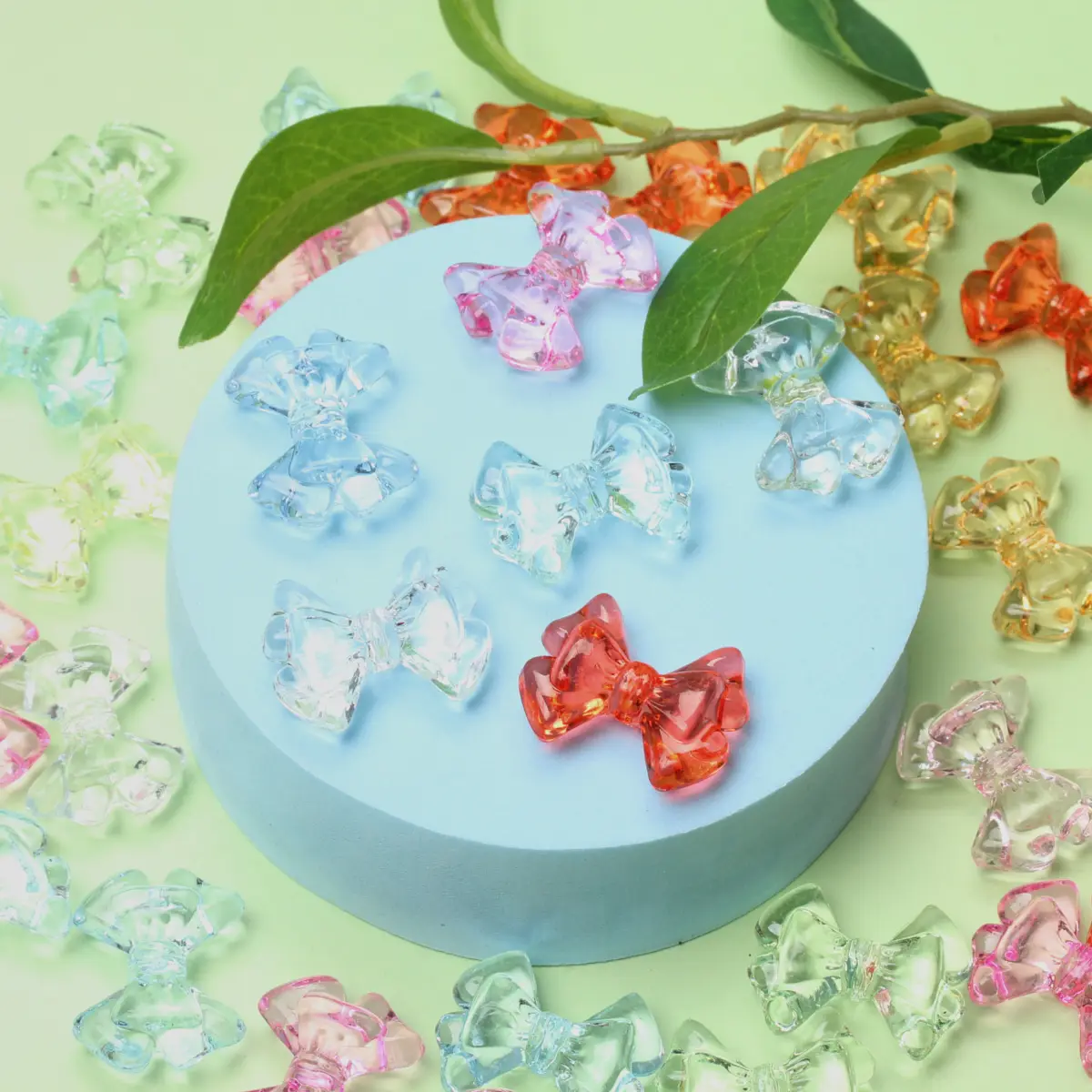 5 шт./компл. 22*29 мм акриловые бусины с бантами для изготовления ювелирных изделий