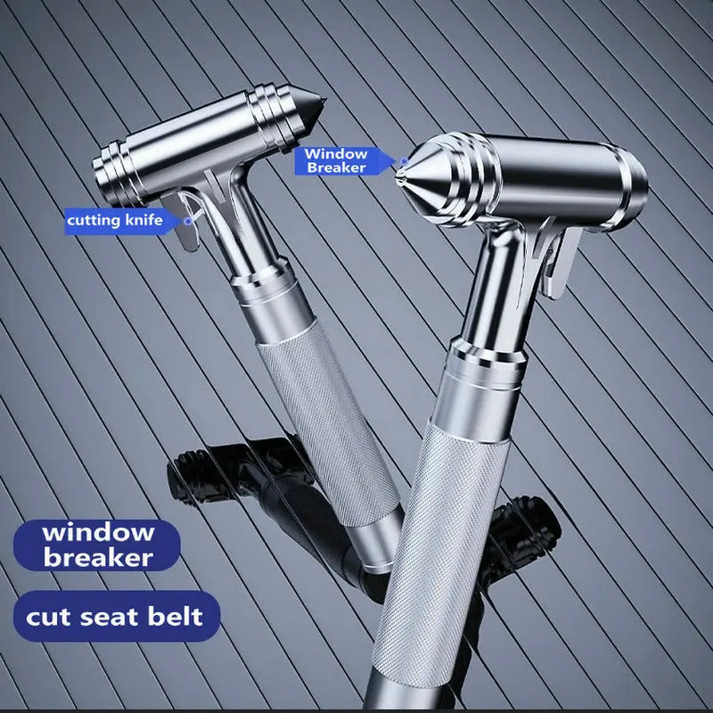 

Автомобильный металлический безопасный молоток, Автомобильный аварийный молоток для окна, резак для ремня безопасности, спасательный бег, ...