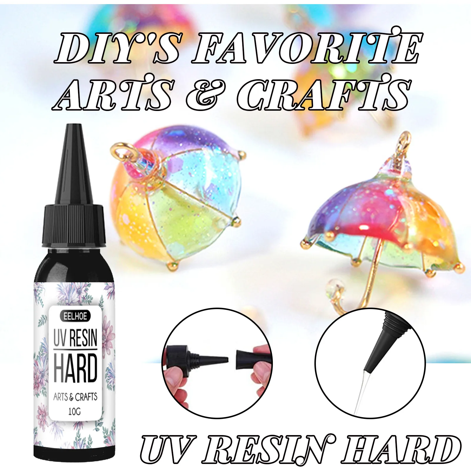 

UV Glue Epoxy Resin Curable Glue Hard Type Glue Craft Decoration Tool For DIY Resin Art Curable UV Resin Glue Curable Adhesive