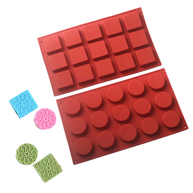 

15 Cavities Silicone Chocolate Moulds Fondant Molds Cake Candy Moulds Flower Shaped Baking Mold Cake Decorating Tools