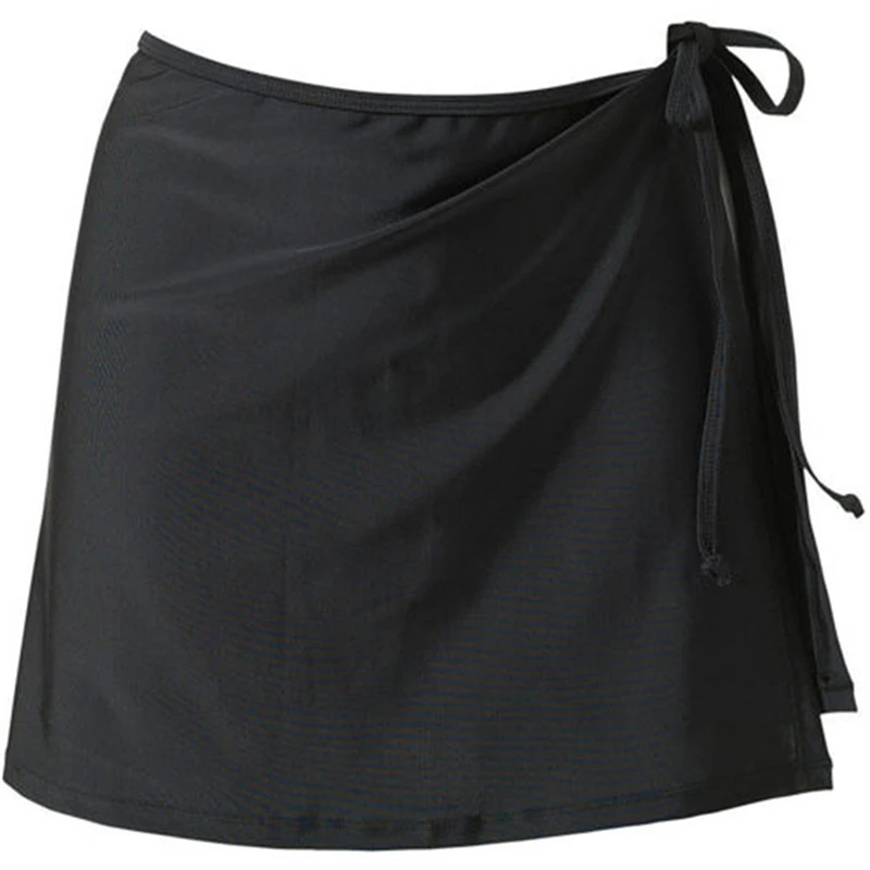 

Новая летняя женская Пляжная накидка на завязках, сексуальный купальник-бикини, короткая юбка, Женская облегающая однотонная модная юбка со средней талией