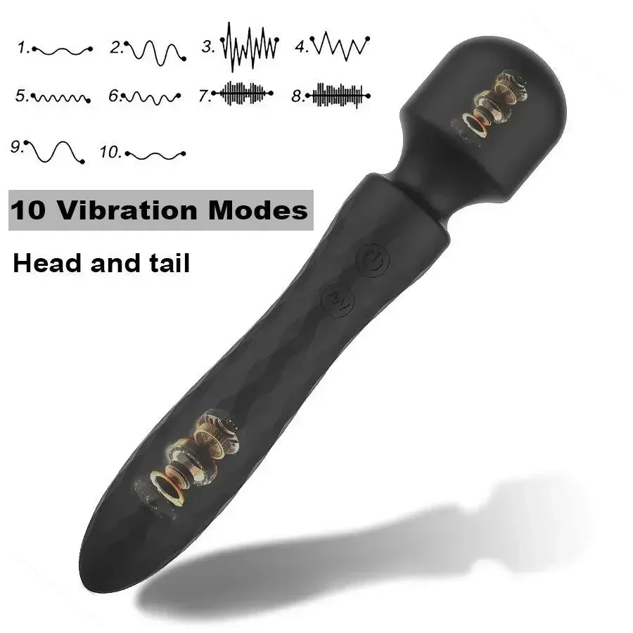 Мощный двухмоторный вибратор для женщин AV Magic Wand Массаж точки G Стимуляция