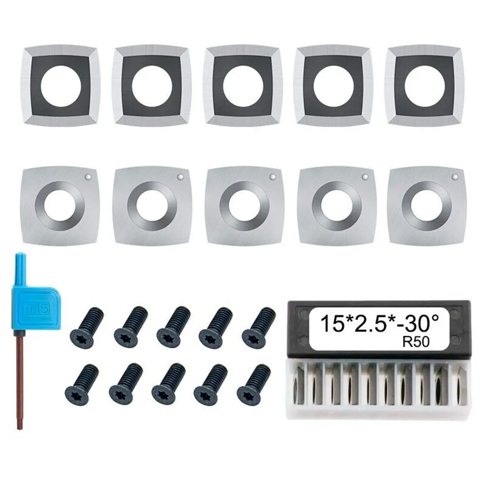 

Perfect Replacement Inserts for Your For Wood Turning Tool Carbide Square Inserts of 15*15*25mm 30° R50 10 pieces