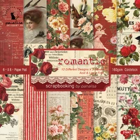 24 sheets 6x6 vintage lady background paper diy scrapbooking junk journal primer collage diary album gift wrap decoration