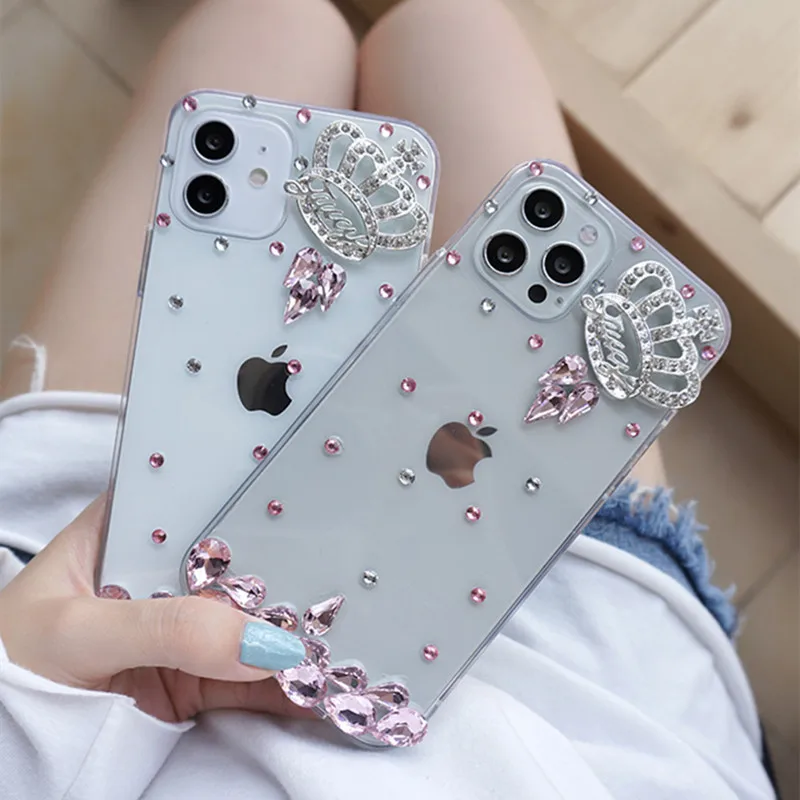 Fashion Bling Crystal Crown Phone Case For Samsung A51 A71 A81 A91 A11 A31 A41 A10S A20S A30S A50S A70S A5 A6 A7 A8 A9 2018 Capa