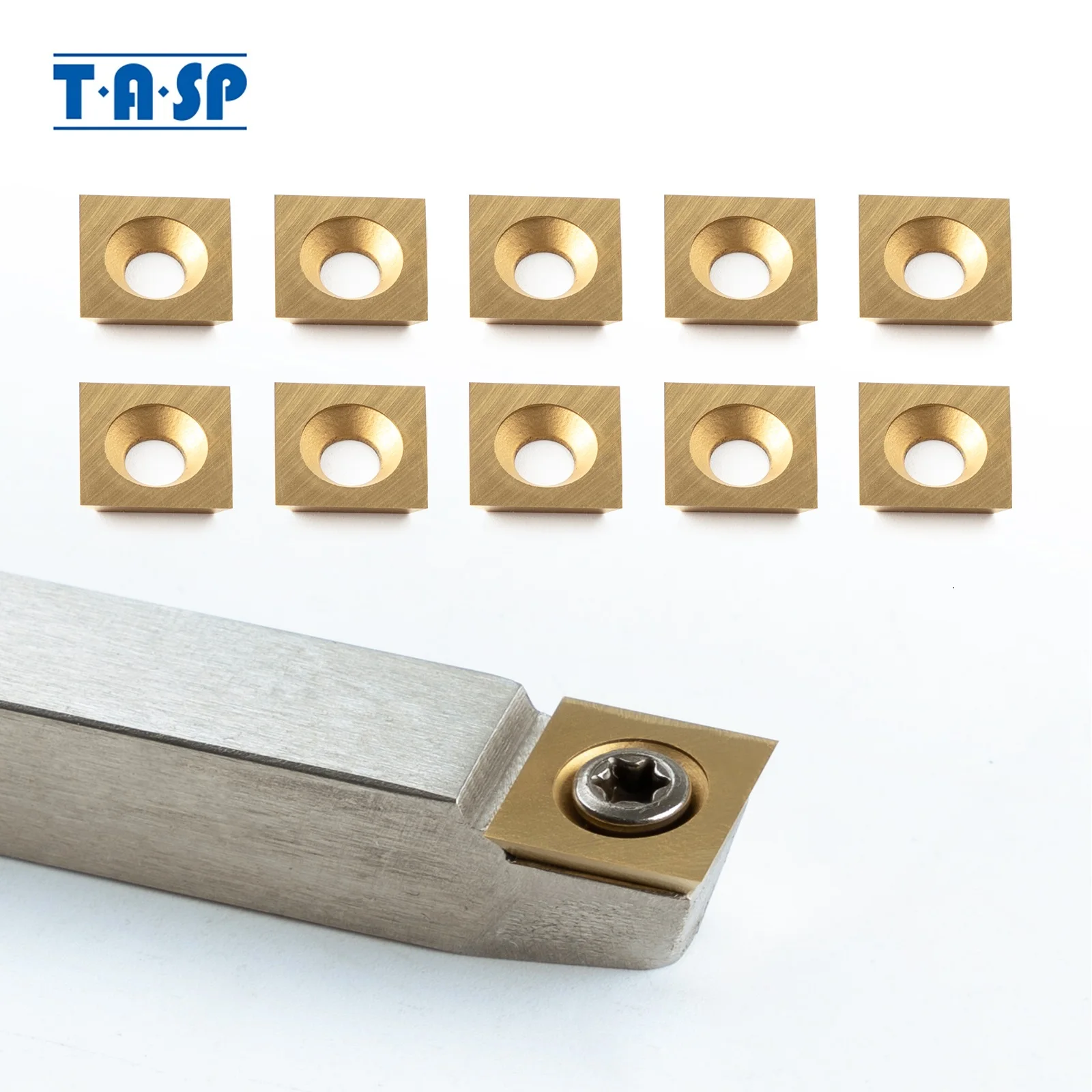 

Твердосплавные режущие вставки TASP с титановым покрытием для токарных инструментов по дереву, квадратные 11 x 11 мм, 10 шт.