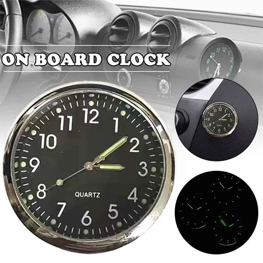 

New In-Car Mini Luminous Car Clock Automobiles Internal Watch Clocks Stick-On Clock Auto Ornament Mechanics Quartz Digital S8S4