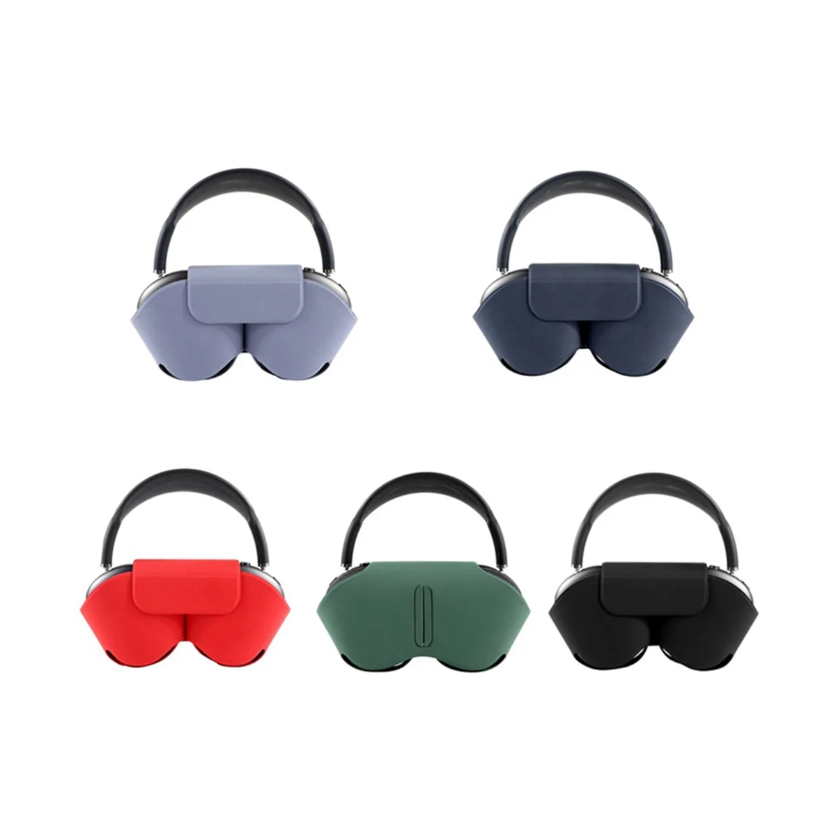 

For Max Headset High Quality Convenient PU Silicone Earphone Bag Anti Scratch Protective Cover Pouch,Red