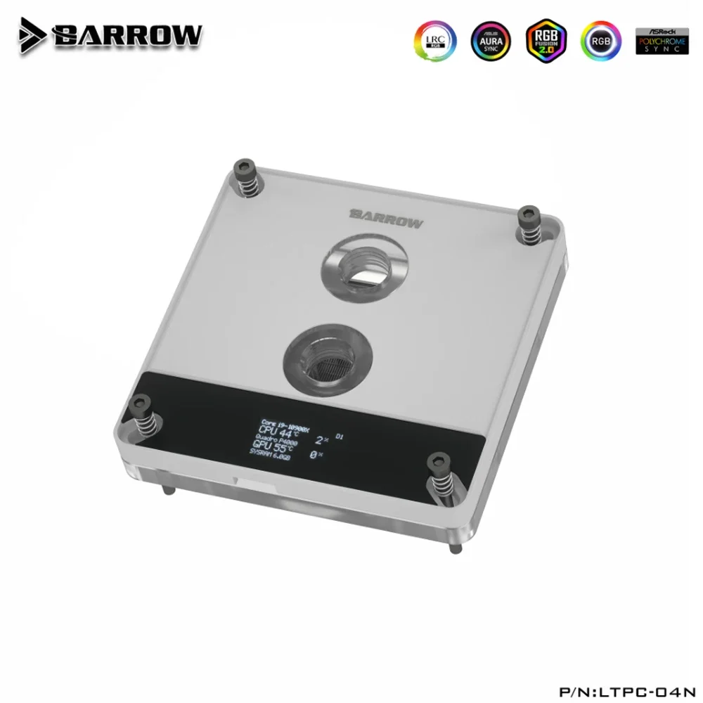 Цифровой дисплей с водяным блоком процессора Barrow для AM5 AM4 AM3 INTEL LGA 115X 1200 1700 X299 X99 5 В