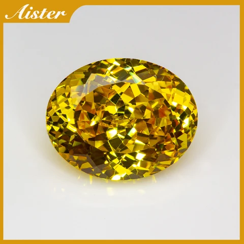 Золотой овал циркония 100 граней 5A+ для ювелирных изделий