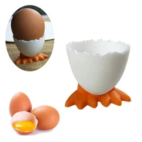 24pcs egg holder creative egg cup plastic eggs opener separator holder with feet boiled eggs container kitchen tool accessories