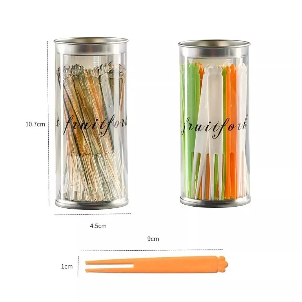 Пластиковая Вилка для моркови и фруктов с держателем 36 шт.