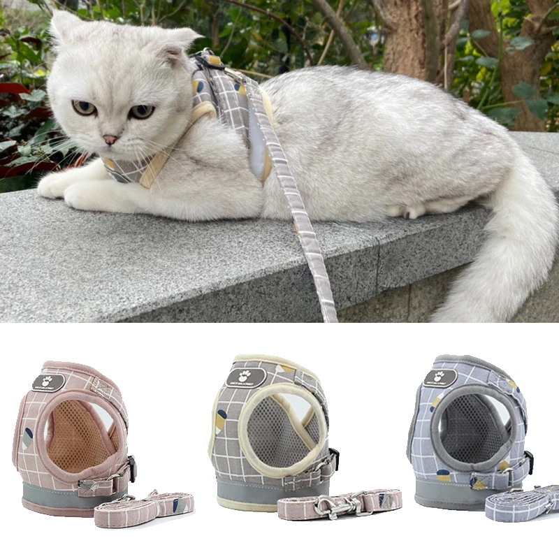 

Светоотражающие Аксессуары для кошек, набор поводков для собак Gotas, шлейки для прогулок с кошками