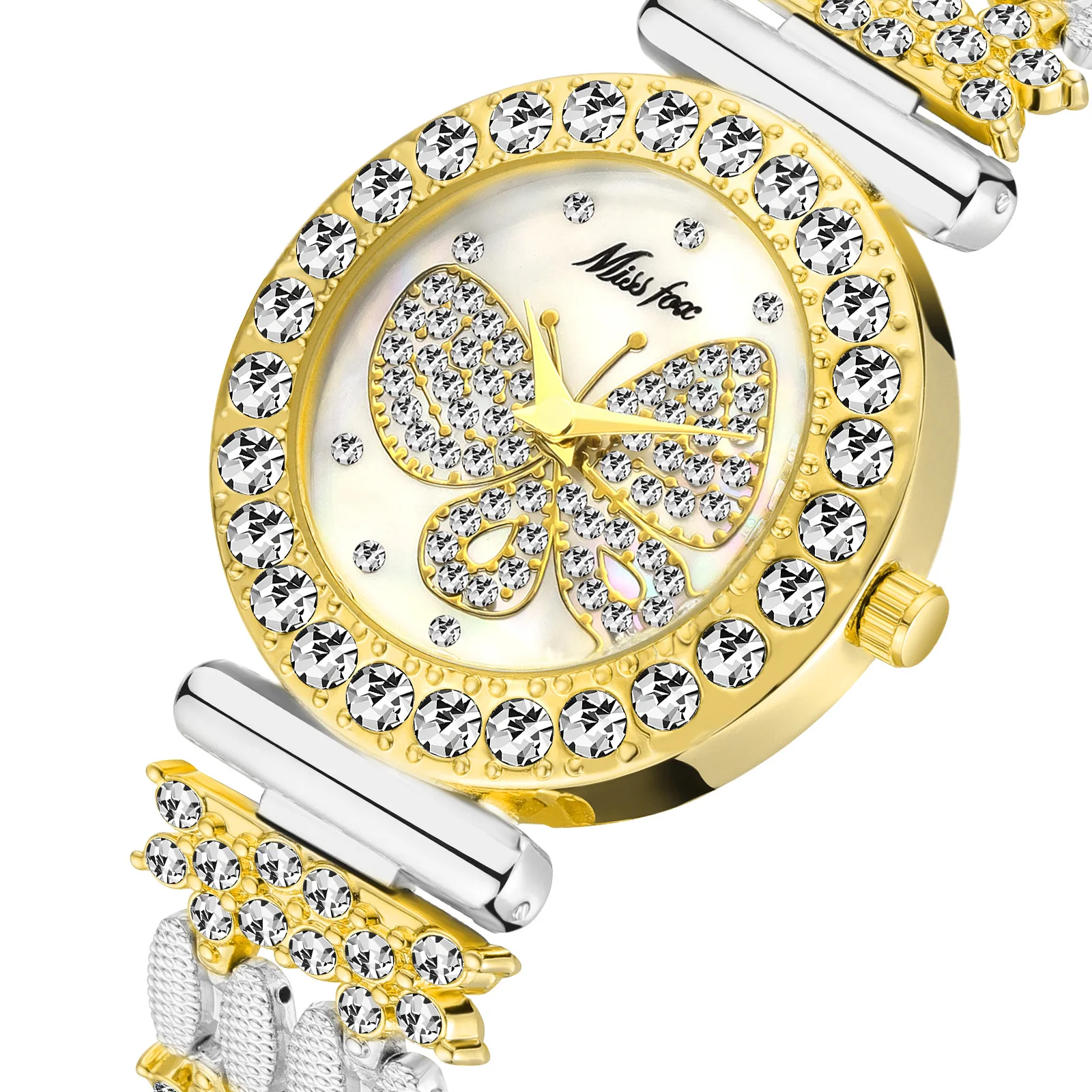 

Montre à Quartz Pour Femmes, Bracelet De Luxe, étanche, Entièrement En Diamant, Maille En Acier Luxury Women's Watch