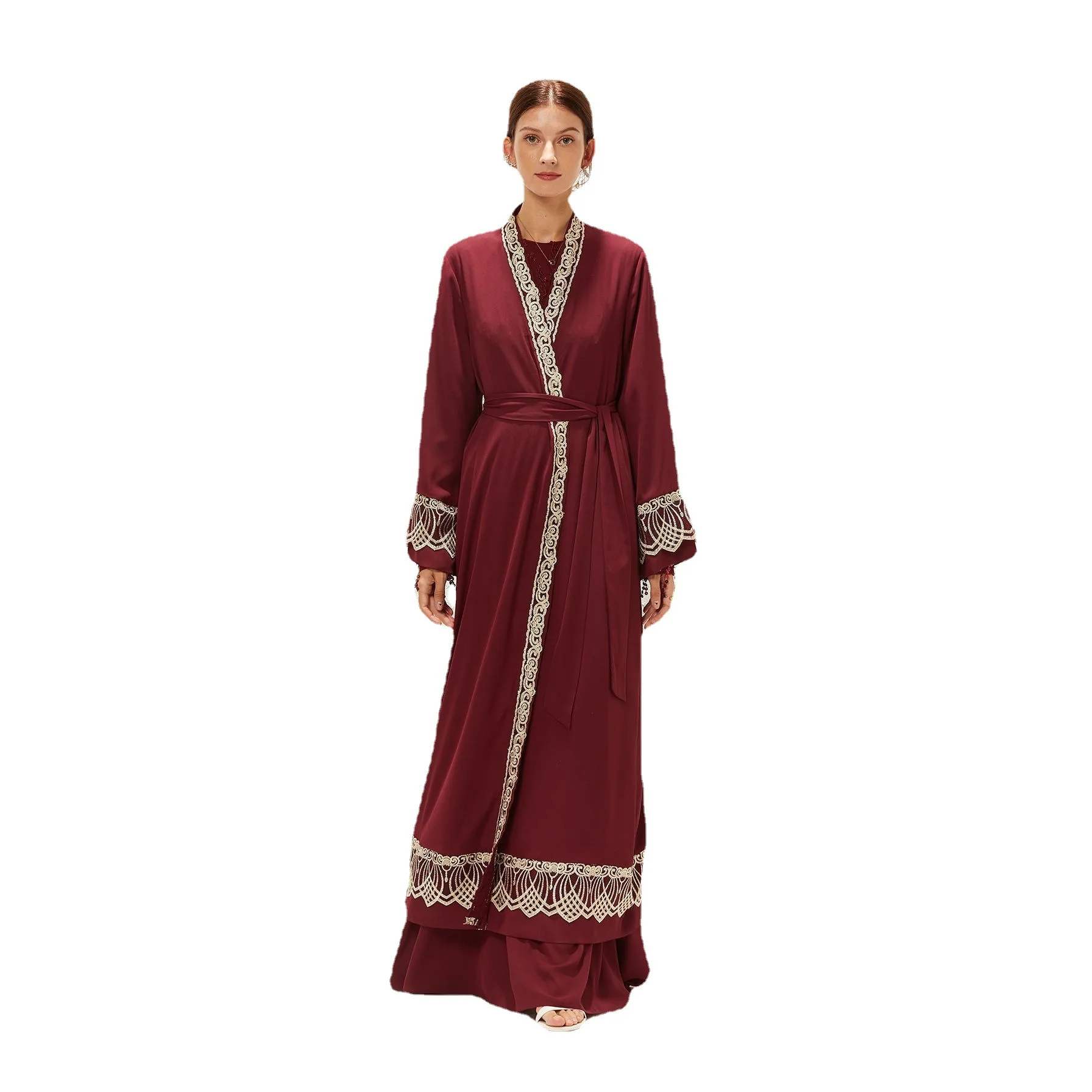 Robe Femme Musulmane 2022 New Impenetrable Chiffon Solid Color Muslim Middle East Dubai Women's Coat Cardigan Abayas For Women
