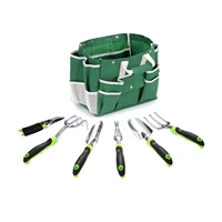 heavy duty aluminum gardening tools with durable storage tote bag