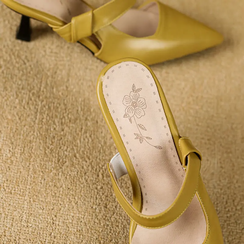 Pointed Toe Mules for Women Outside Slides Slipper Heeled Sandals Comfortable Slip On Shoes