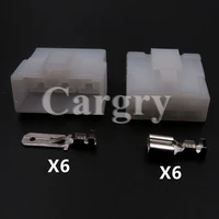 1 set 6p automobile large current electric wire unsealed connector car male female docking socket