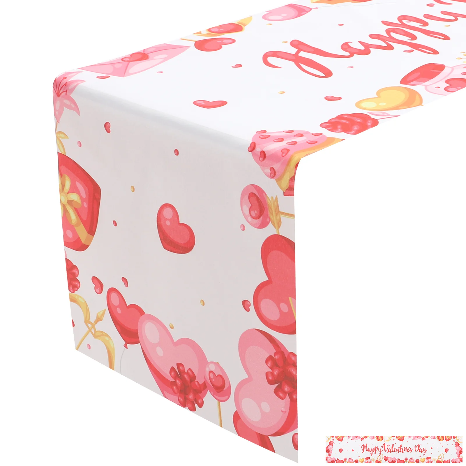

Table Runner Day Valentine Heart Valentines Tablecloth S Decorations Runners Mats Cloth Dining Festival Collection Decorative