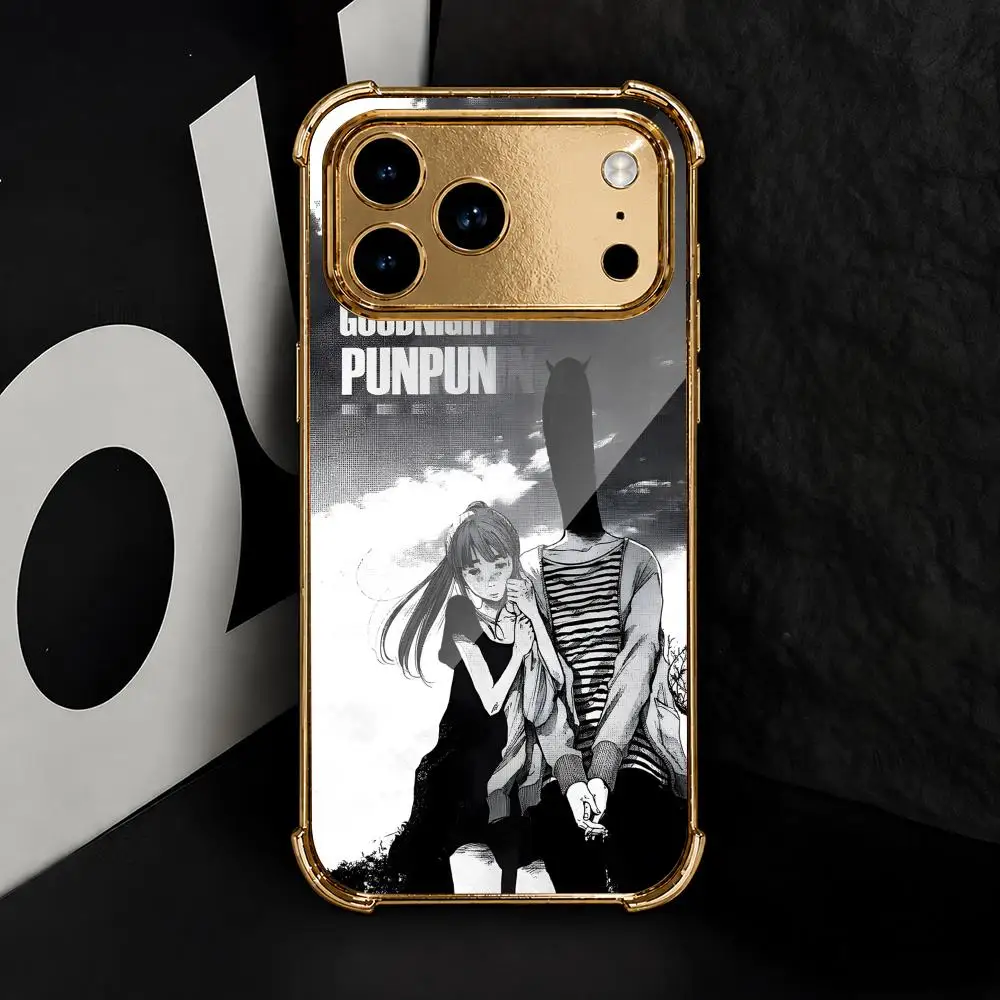 Аниме чехол для телефона G-Goodnight Punpun для iPhone 17 16 15 14 13 12 Pro Max Plus с металлической рамкой с гальваническим покрытием и защитными уголками. (art.: 3920dd2e4b2ce) - 3920dd2e4b2ce