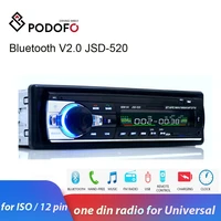 podofo one din car radio stereo fm aux input receiver sd usb jsd 520 12v in dash 1 din car mp3 usb multimedia autoradio player