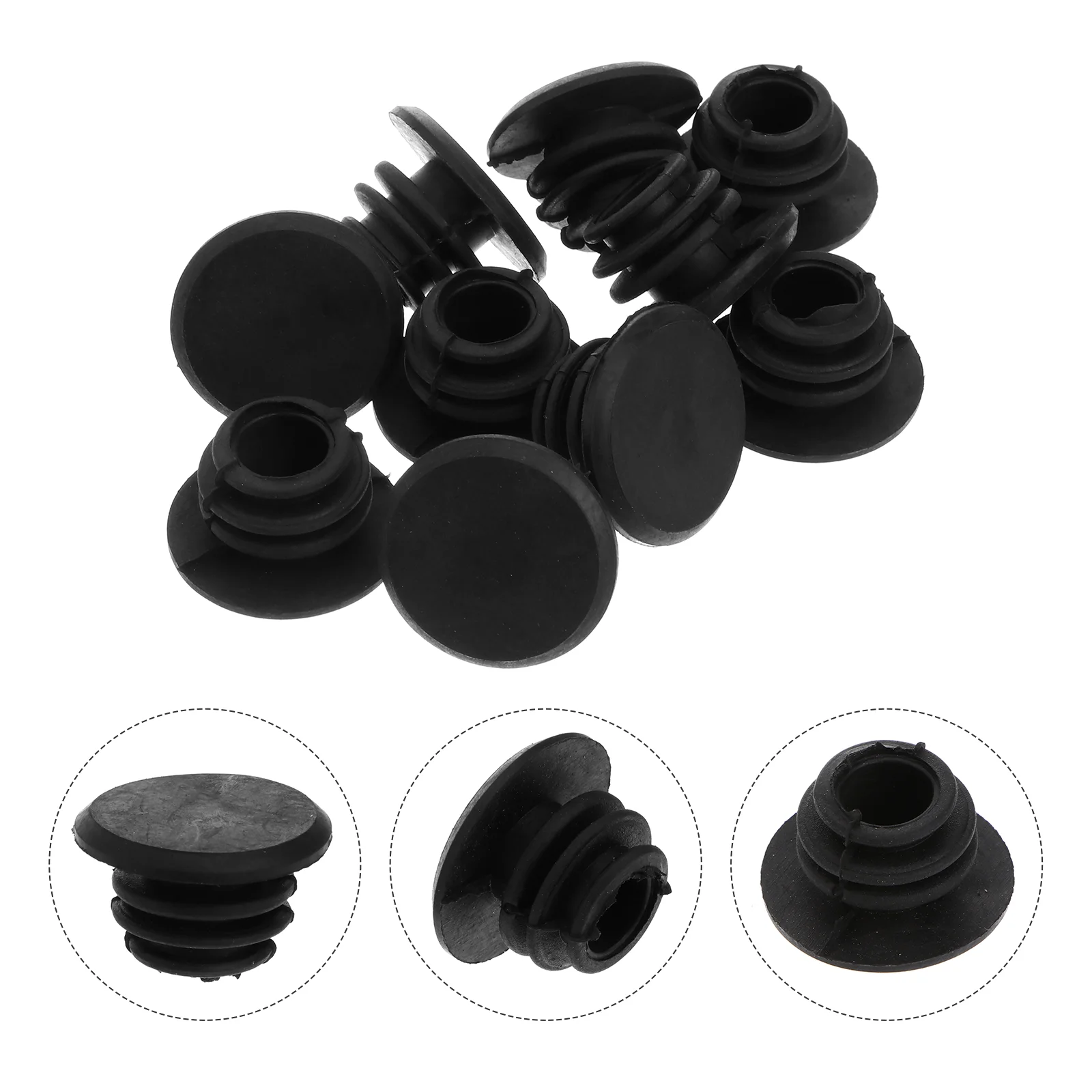 

20 PCS Bicycle Grip Plugs Bike Handlebar Cap Mountain End Caps Rubber BMX Road Mtb