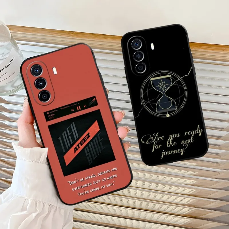 

KPOP ATEEZ Logo Phone Case For Huawei Y7 Y7A Y9 Y7P Y6 Y6Pro Y5 Y5P Prime 2020 2019 2018 2017 Nova 9S 9RO 9SE Balck Cover