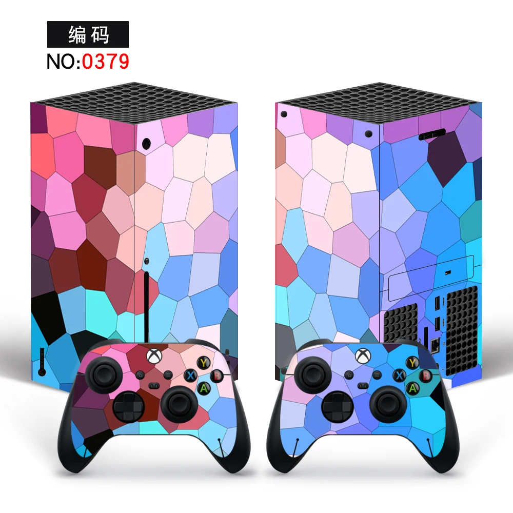 

Geometry Style Skin Sticker Decal Cover for Xbox Series X Console and 2 Controllers Xbox Series X Skin Sticker Viny