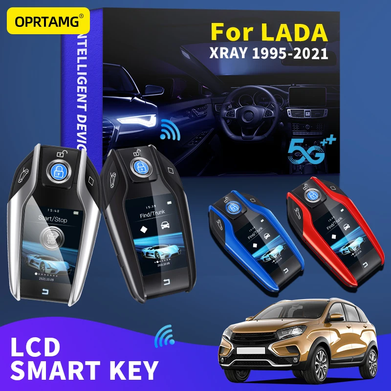 

For LADA XRAY 1995-2021 Smart Keychain Keys Modified Key Car Smart Remote Touch Control Key LCD Display For Keyless Smart Key