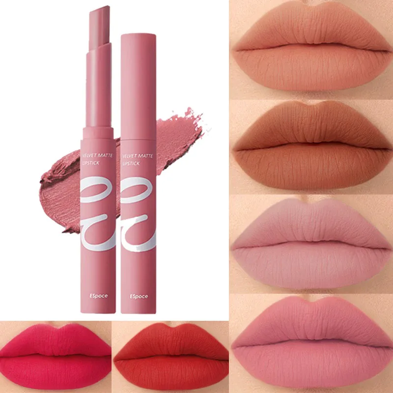 

Sexy Red Matte Velvet Lip Gloss Nude Liquid Lipsticks Waterproof Long Lasting Nonstick Cup Lipgloss Makeup Sexy Lip Tint Glaze