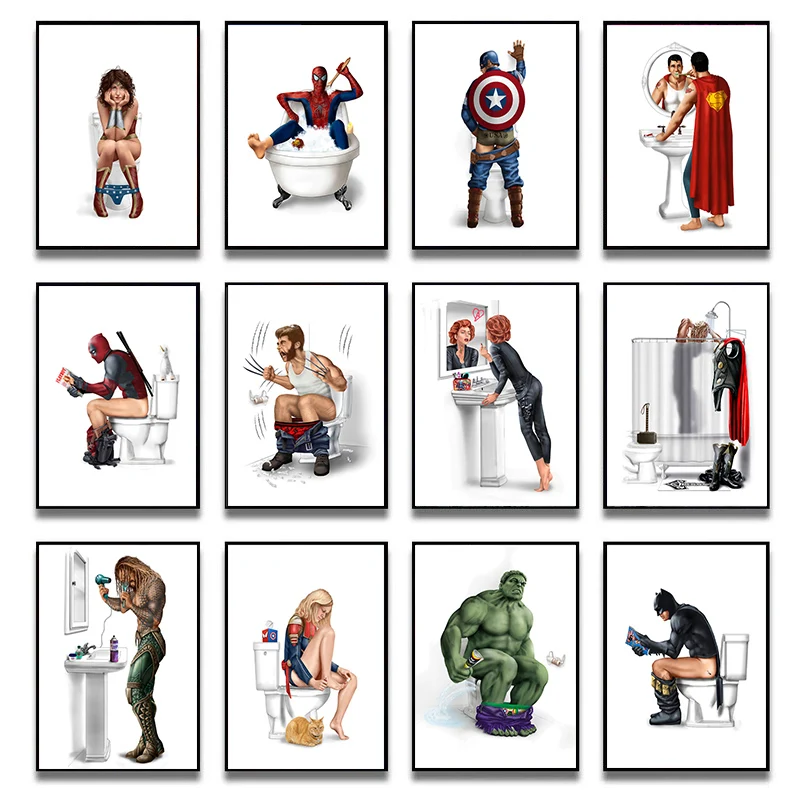 Картина на холсте с изображением героев мультфильма Marvel |