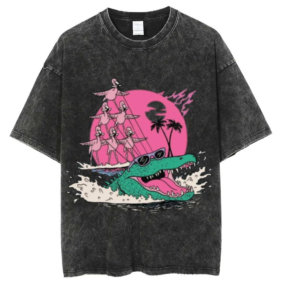 Y2K ВИНТАЖНАЯ ДЖИНСОВАЯ футболка в стиле хип-хоп летний Свободный Топ модная