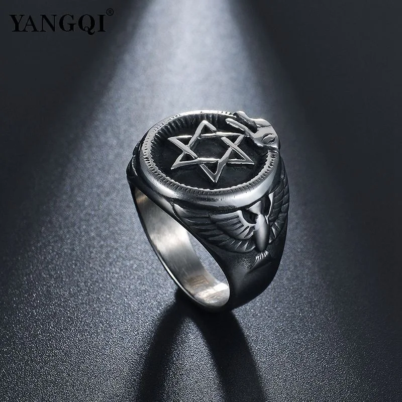 

Creative Popular Novel Fashion Couple Ring Six-Pointed Star Jewelry Simple Accessories Valentine's Day Gift for Lover