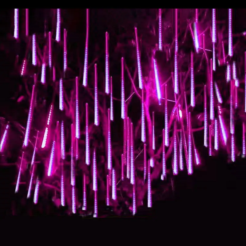 

Solar 8 Tubes LED Meteor Shower Garland Festoon Holiday Strip Light Outdoor Waterproof Fairy String Lights for Street Decoration
