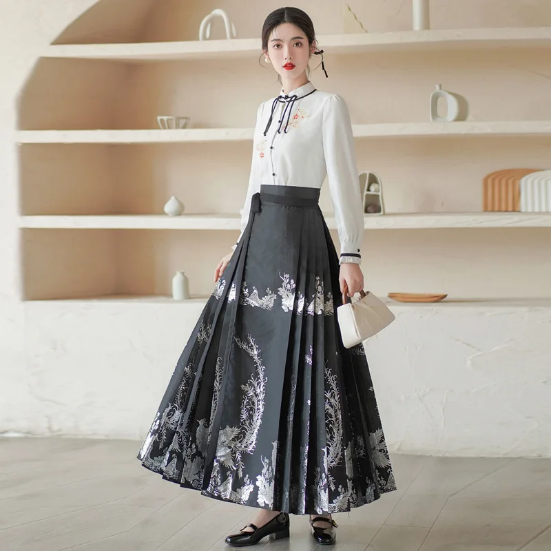 Оригинальная юбка ханьфу костюм в китайском стиле династии мамианкун Красная