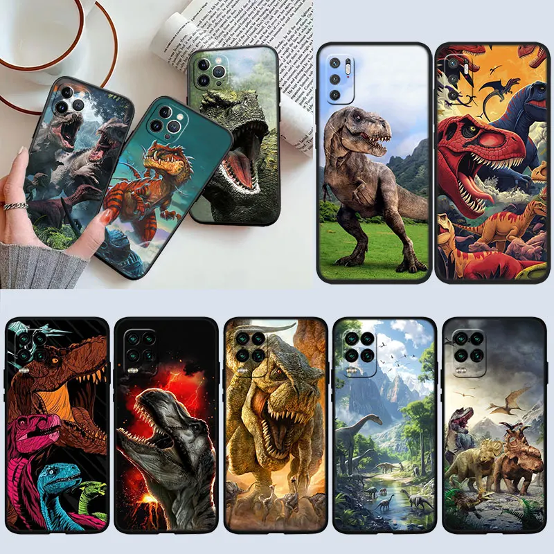 Чехол для телефона с динозавром Samsung Galaxy Note 8 9 10 20 Ultra Lite Plus A03 A06 A16 M35 A11 M21 J7 J8 Prime Core Pro
