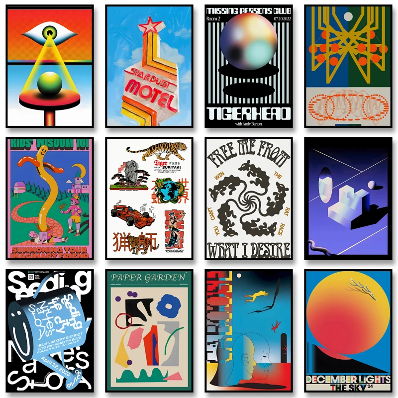 Абстрактные постеры на холсте