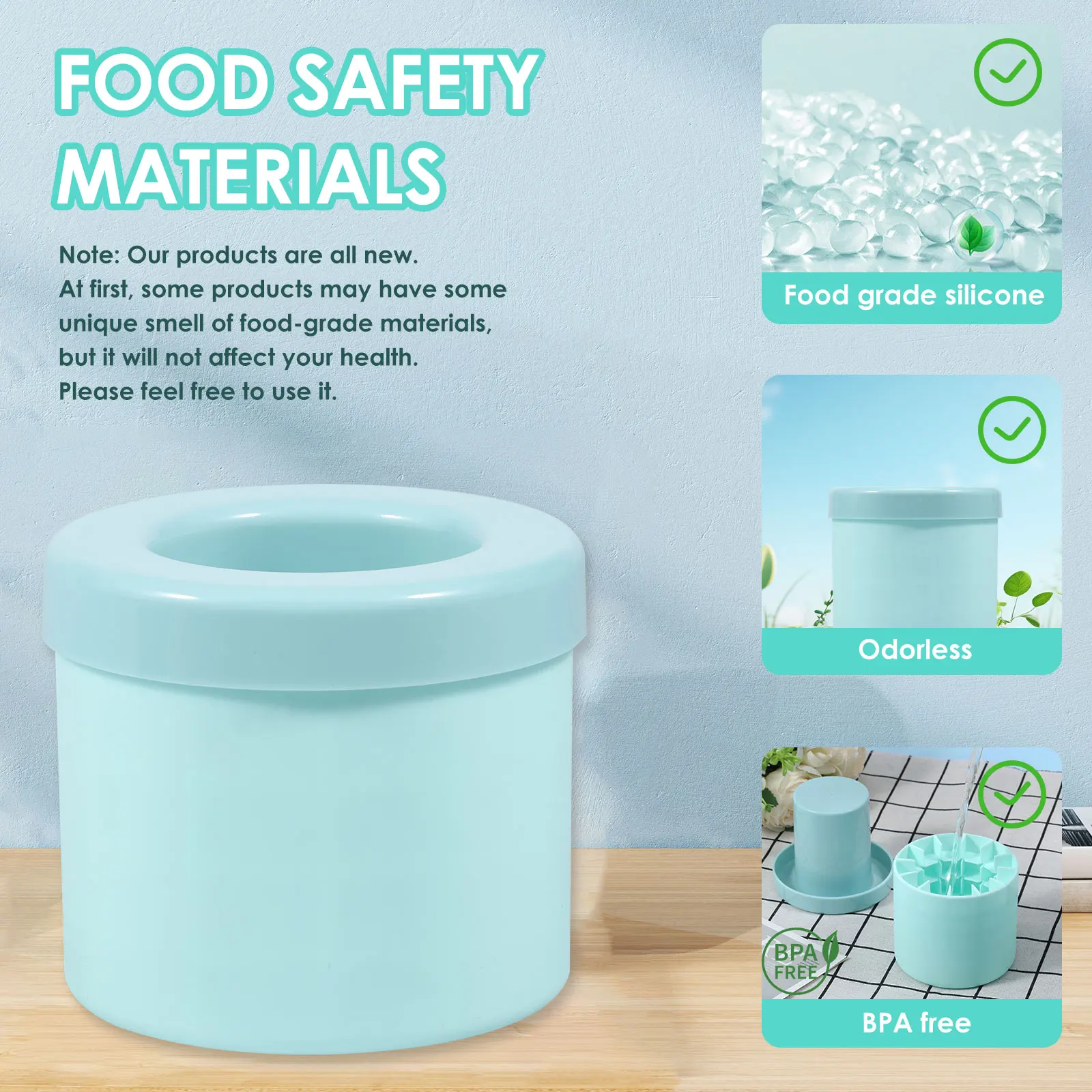 3 шт. лотки для льда с крышками цилиндрические силиконовые формы