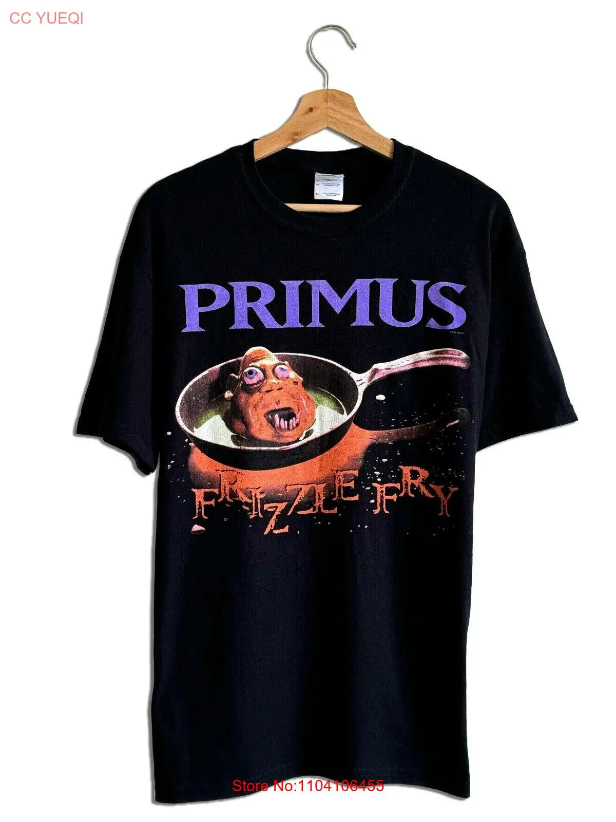 Primus &quotFrizzle Fry&quot Vintage Black Men T-shirt from 2004 Indie Rock Band Tee |