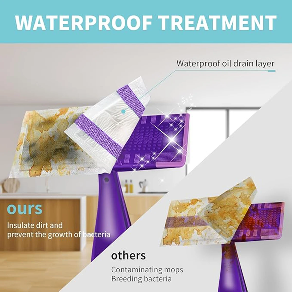 Одноразовые универсальные запасные части для швабры с несколькими