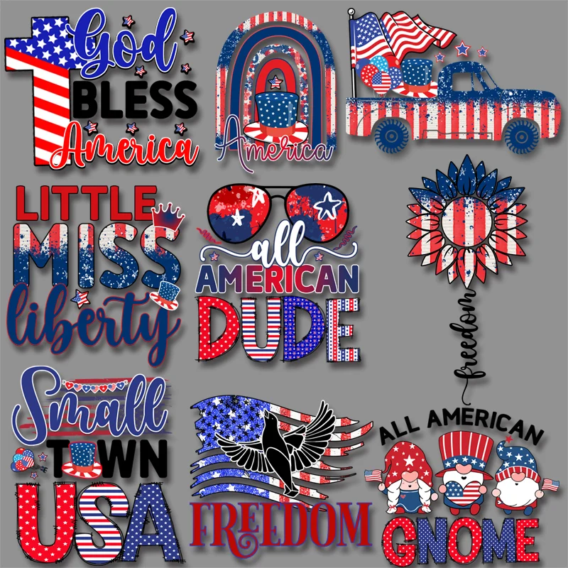 

"God Bless America" Letters Stickers Patches for Clothes T-shirt Clothes Hoodies Garment Accessories