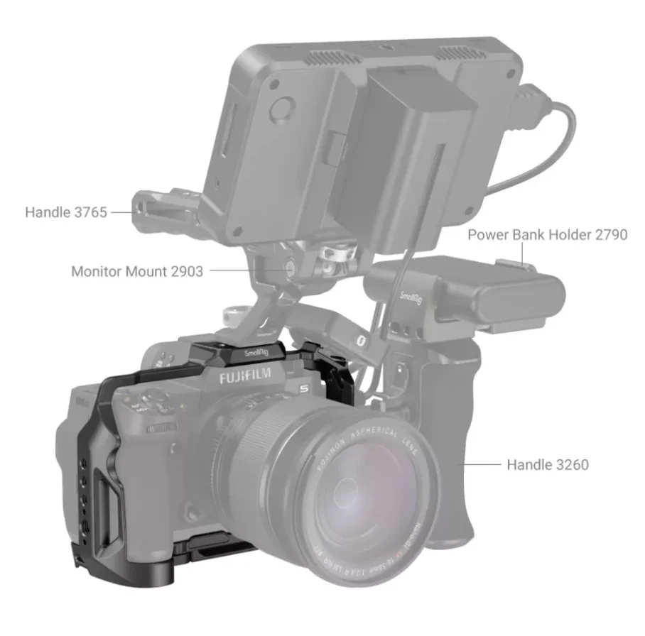 Многофункциональная клетка SmallRig для FUJIFILM X-H2S с быстросъемной пластиной Arca-Swiss FT-XH
