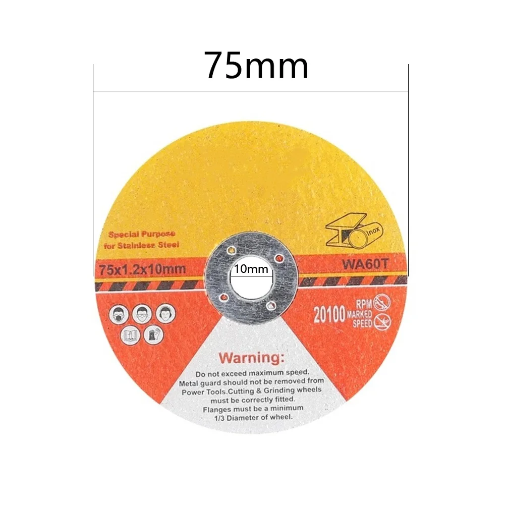 

10pc 75mm Circular Resin Saw Blade Grinding Wheel Cutting Disc For Angle Grinder 75mm Diameter 10mm Bore Diameter Cutting Discs