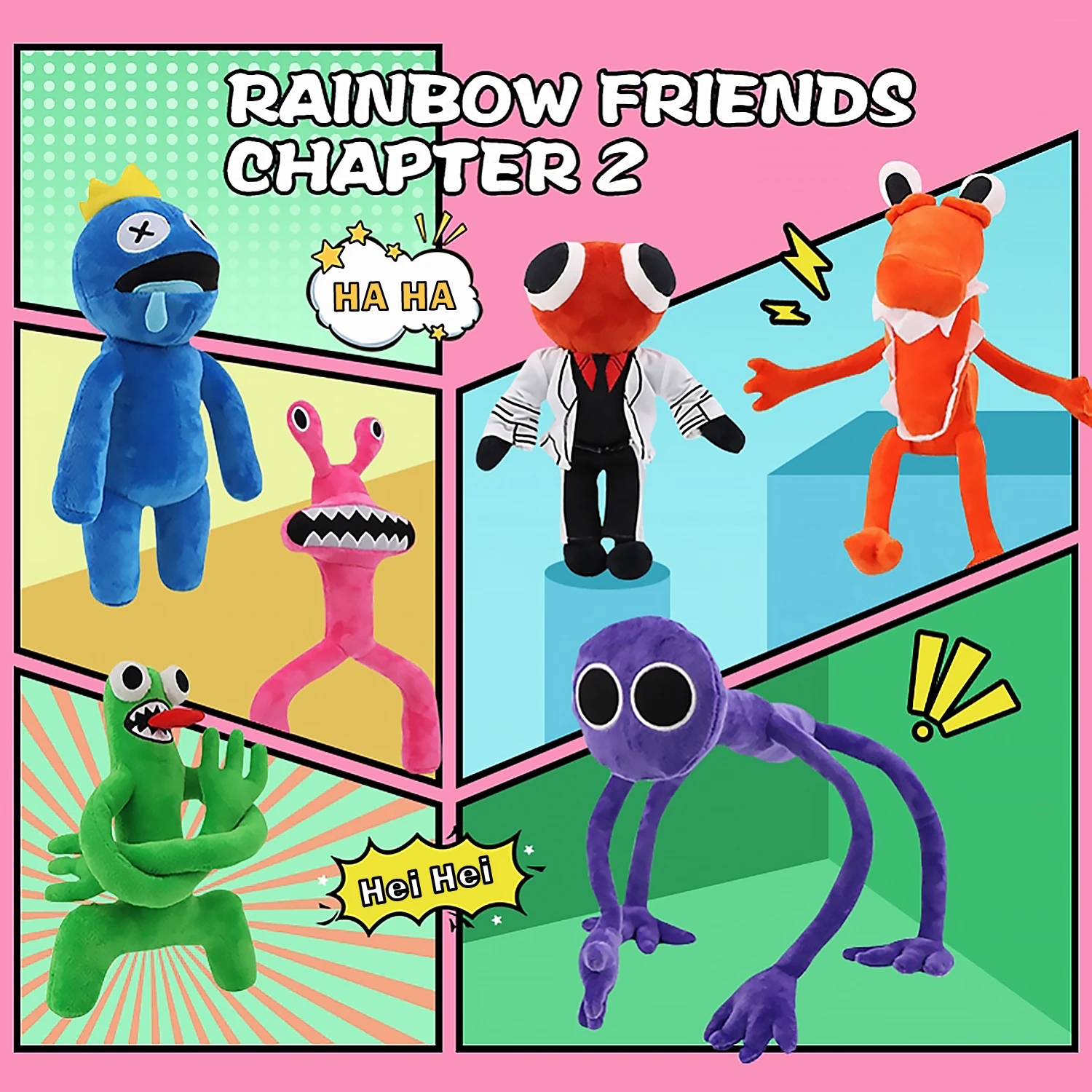 

Roblox Monster Plush Crown Figure Kawaii Blue Monster Horror Games Man Doll Christmas Children Toys Gifts