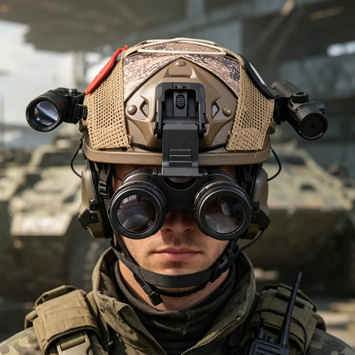 Фото Детский тактический шлем с моделью GPNVG-18 NVG, очками для страйкбола, маской, батарейным отсеком, фонариком, комплект для военного косплея №3