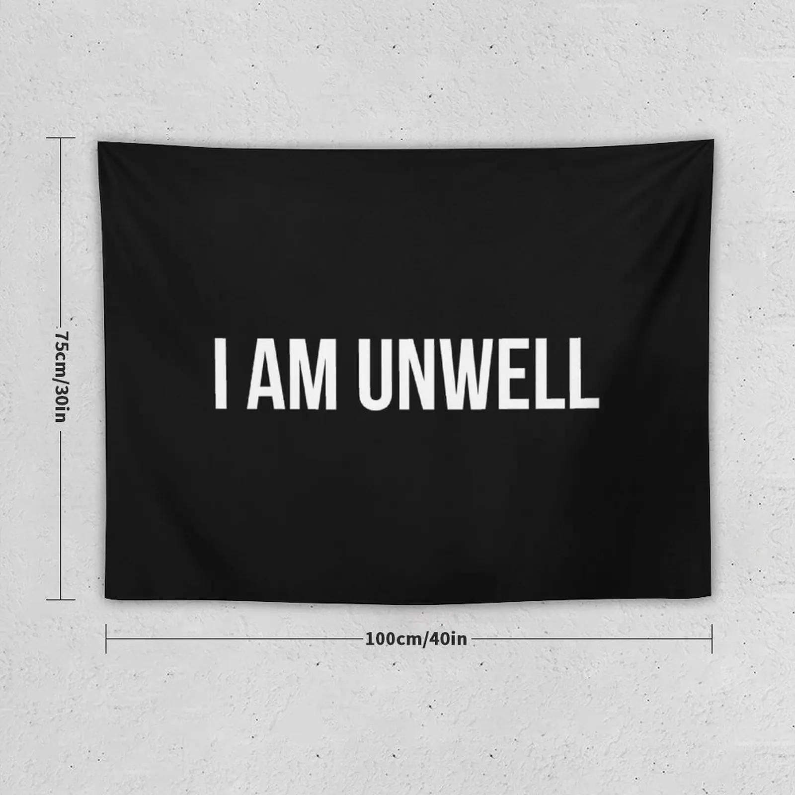 Гобелен I AM UNWELL домашний декор комнатный Декор эстетический гобелен